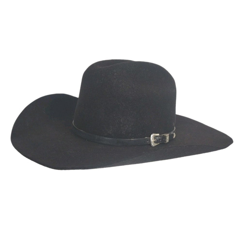 Vintage Grand Sadderly Cochrane, Alberta 100X Cowboy Hat Black sz 7 1/8